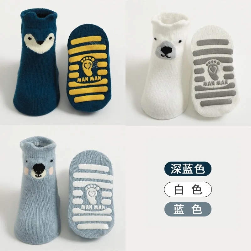 3 Pairs Socks/ Cute Cotton Toddler Socks For 0-3 Years