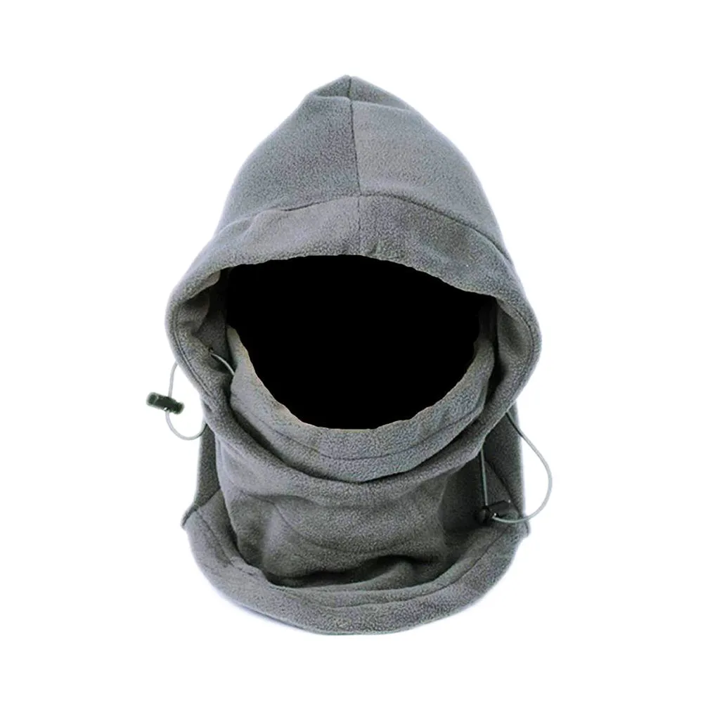 6-in-1 PolarEx EXTREME Fleece Hood in Charcoal - Multi-Function Design