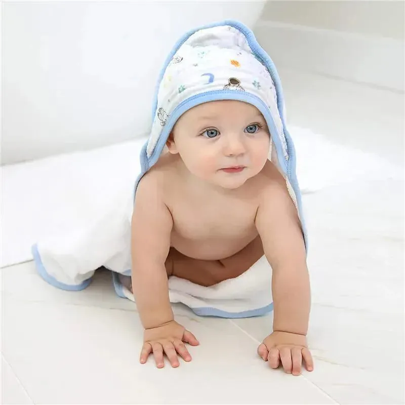 Aden Anais - 2Pk Hooded Baby Bath Towel, Space Explorers