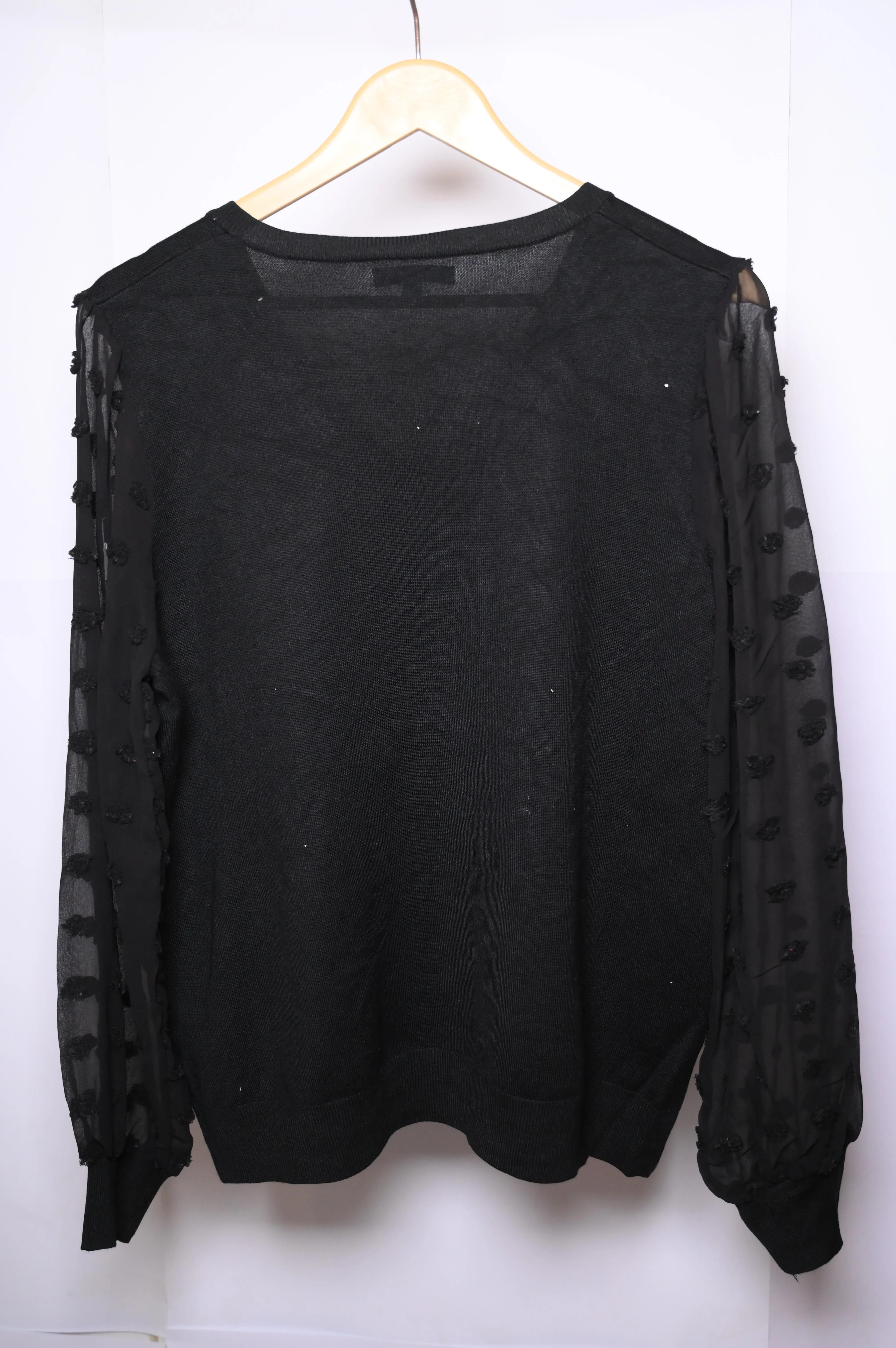 Adrianna Papell Black Sweatshirt - Large