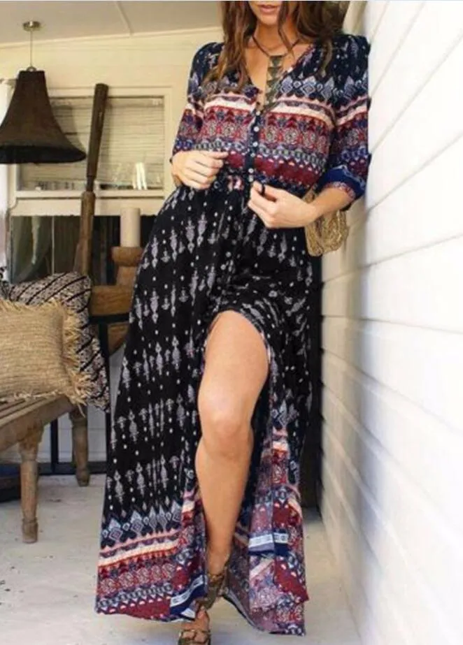 Alyssa - Long Bohemian Style Dress