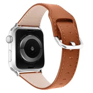 Apple Watch (45mm) stylish genuine leather watch strap - Brown