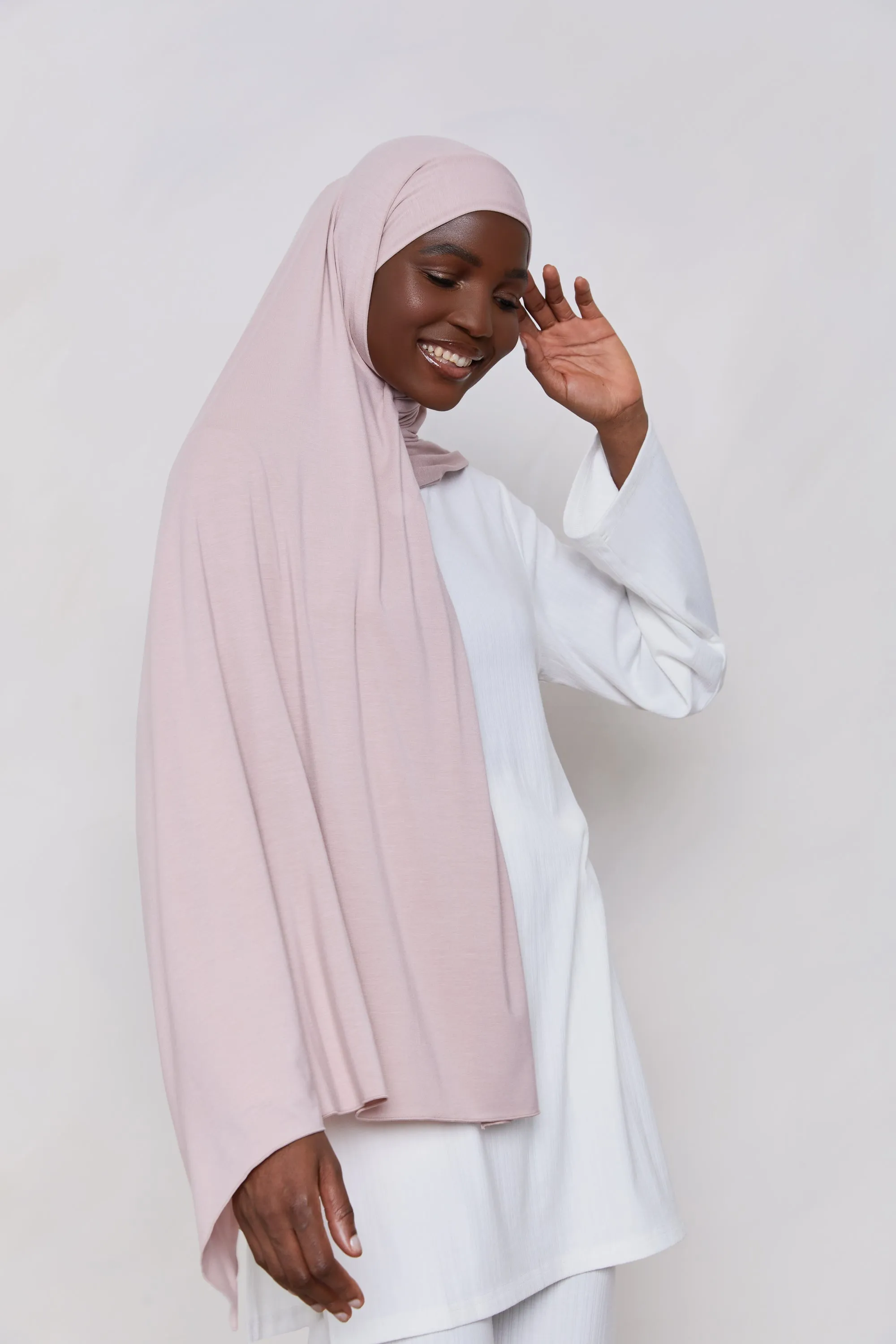 Bamboo Jersey Hijab - Dusty Rose