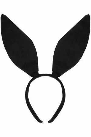 Black Satin Bunny Ears