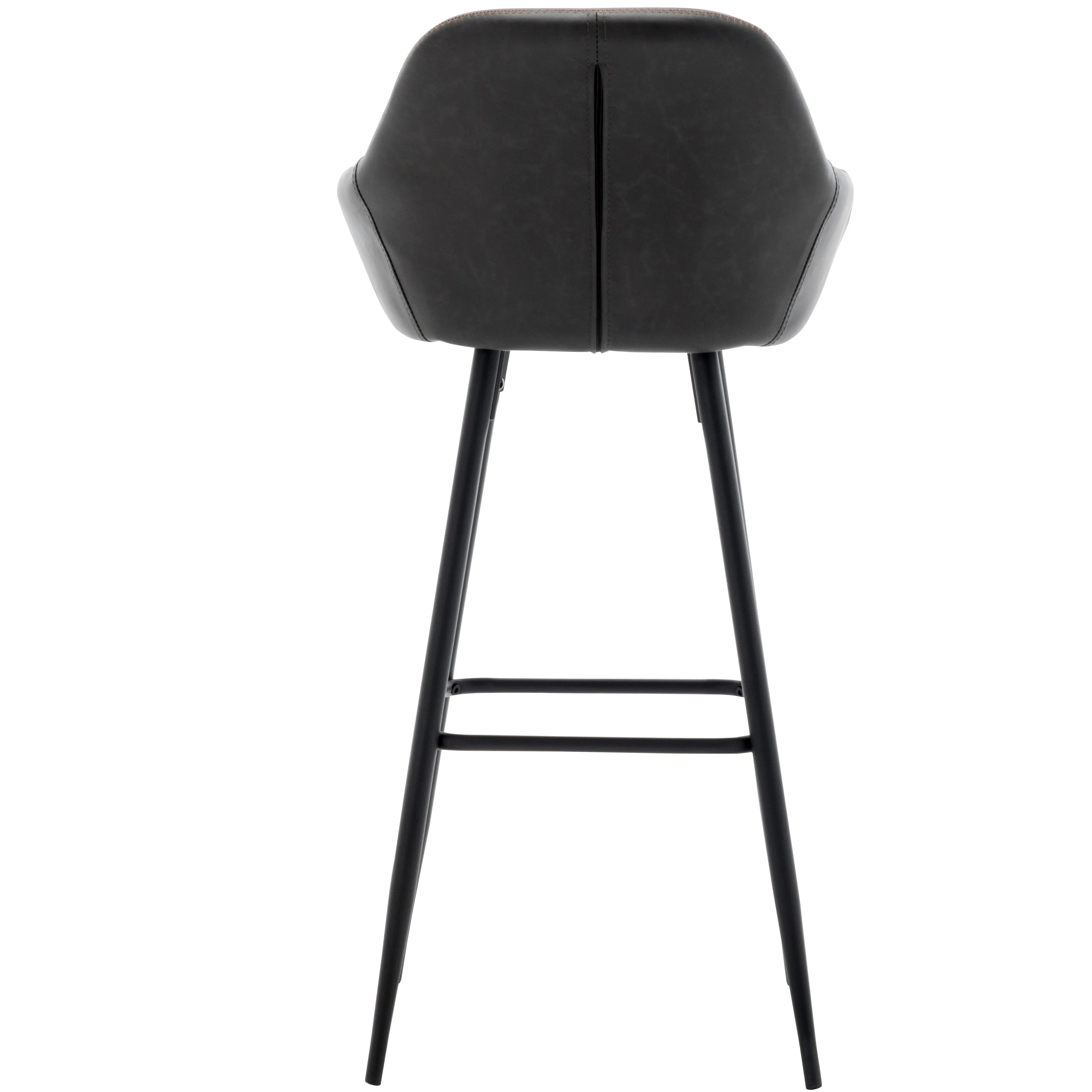 BTExpert Counter Height Barstools 29 inch Bucket Upholstered Dark Gray Accent Dining Bar Chair