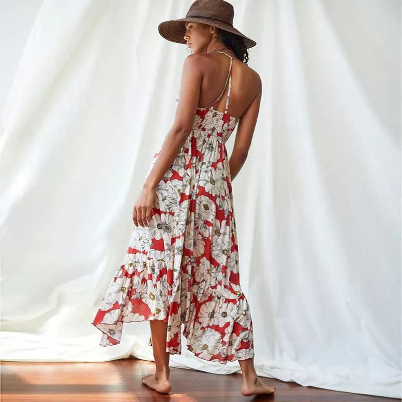 Carlita Cut-Out Halter Top Maxi Dress