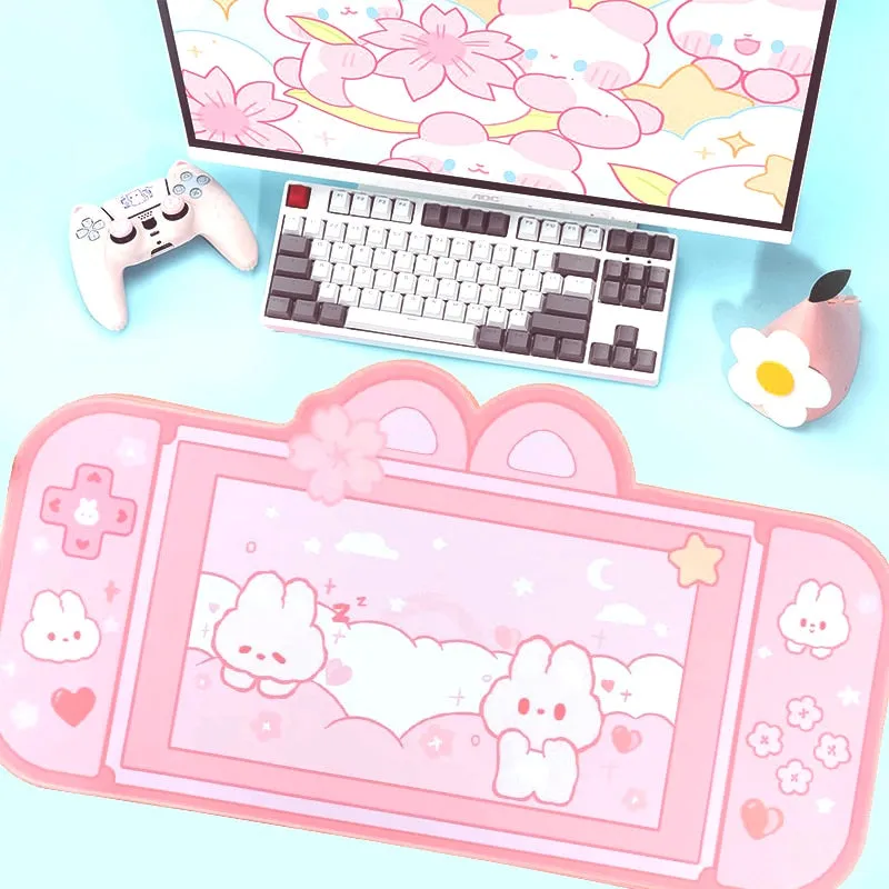 Cat and Bunny Desk Pads