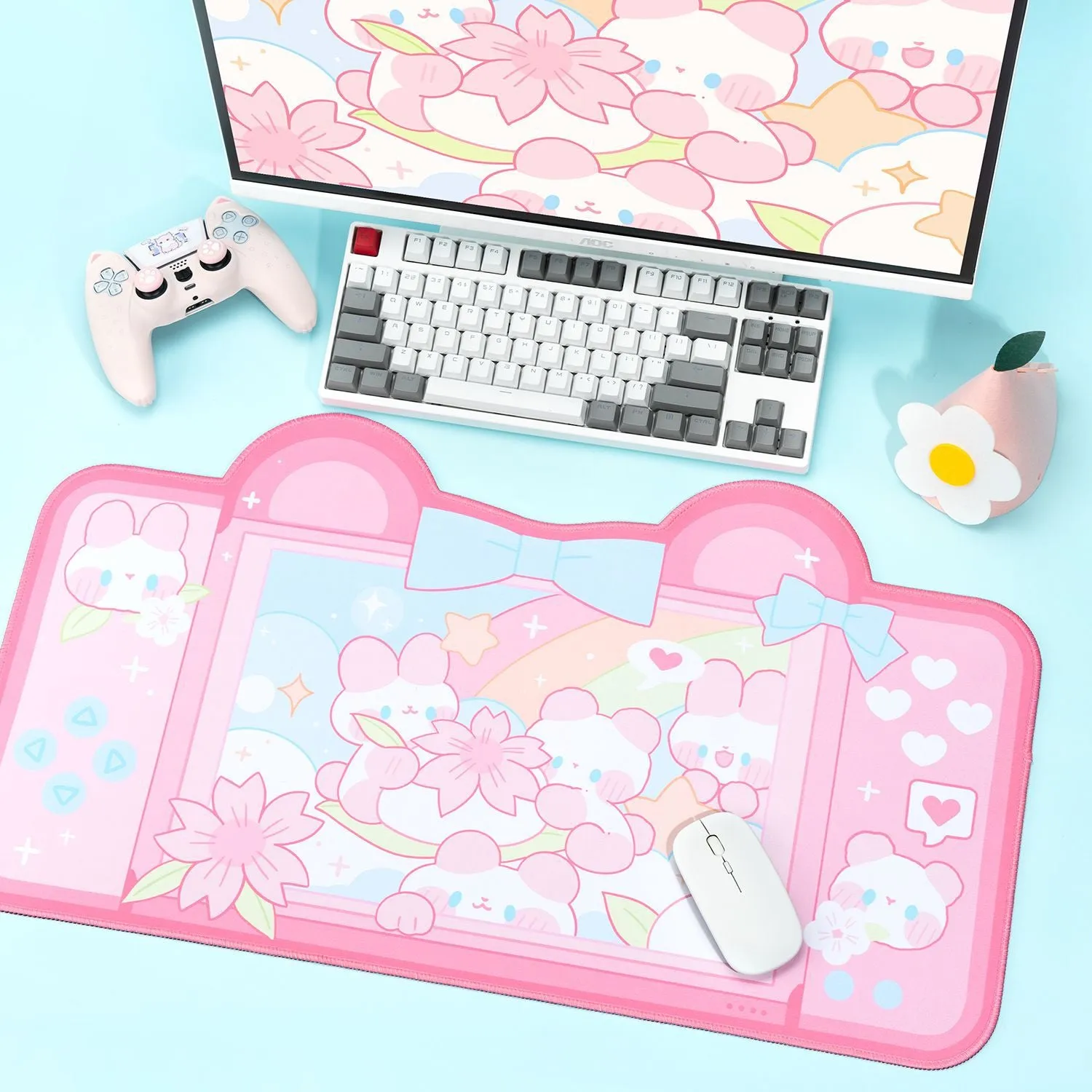 Cat and Bunny Desk Pads