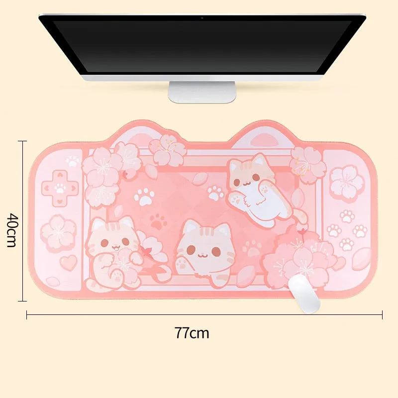 Cat and Bunny Desk Pads