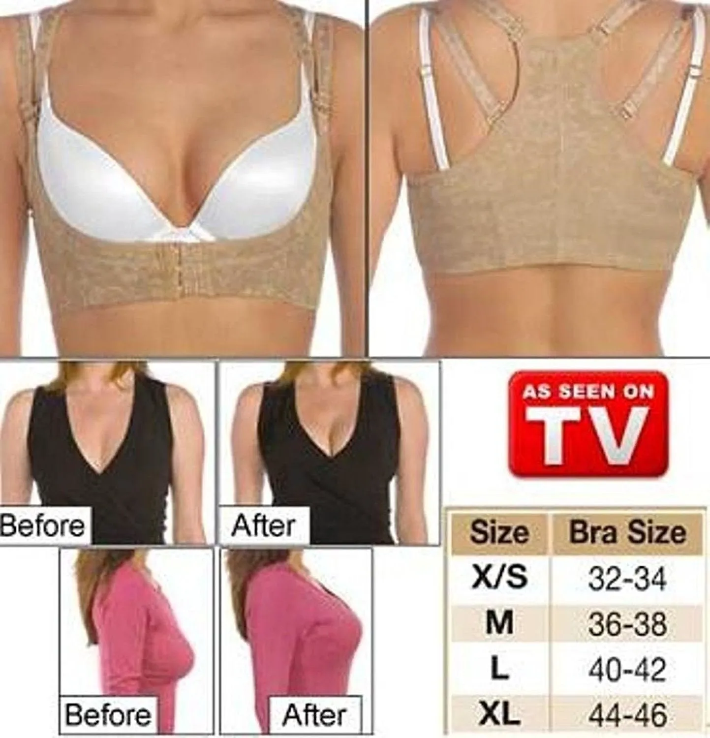 Chic Shaper Perfect Posture - White- Extra Large (Bust Size 44-46)