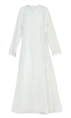 Classic Comfortable Self Printed Angrakha Style Hajj / Umrah Abaya