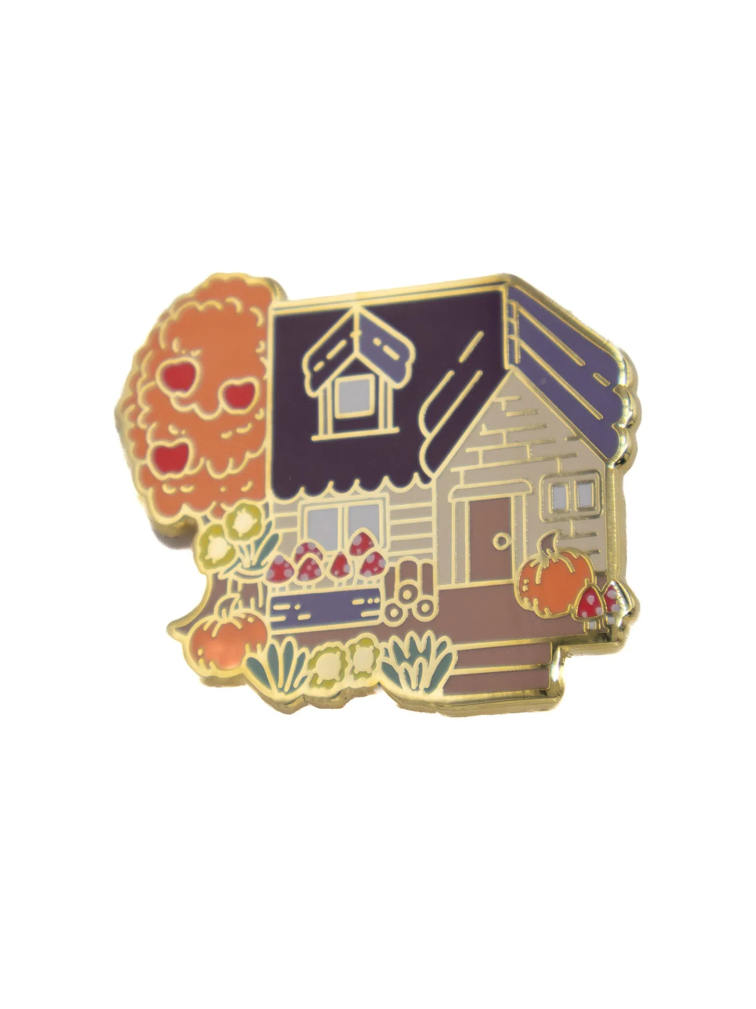 Cozy Cottage Enamel Pin