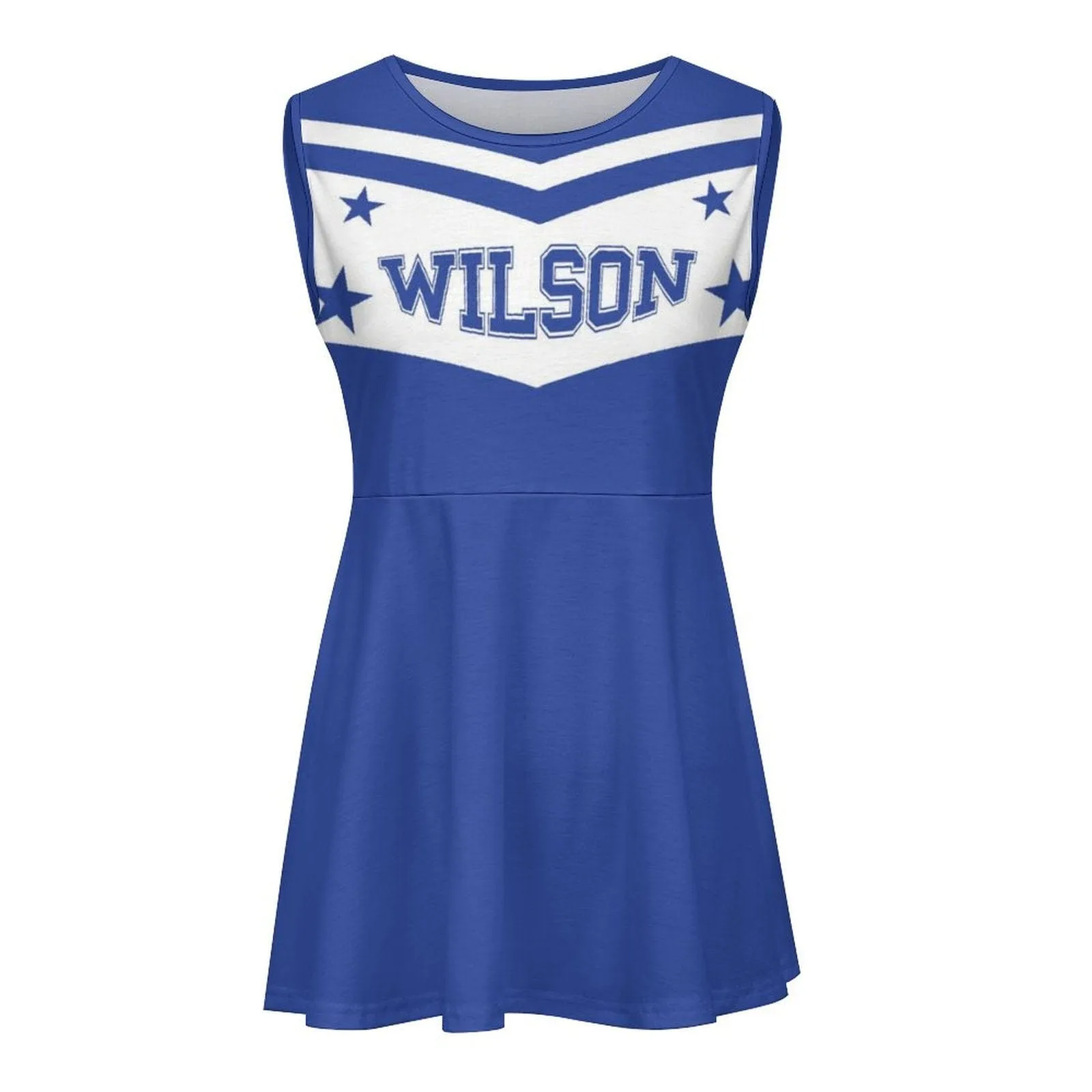 Custom Name Blue Cheerleader Costume Cheerleading Uniform Outfit