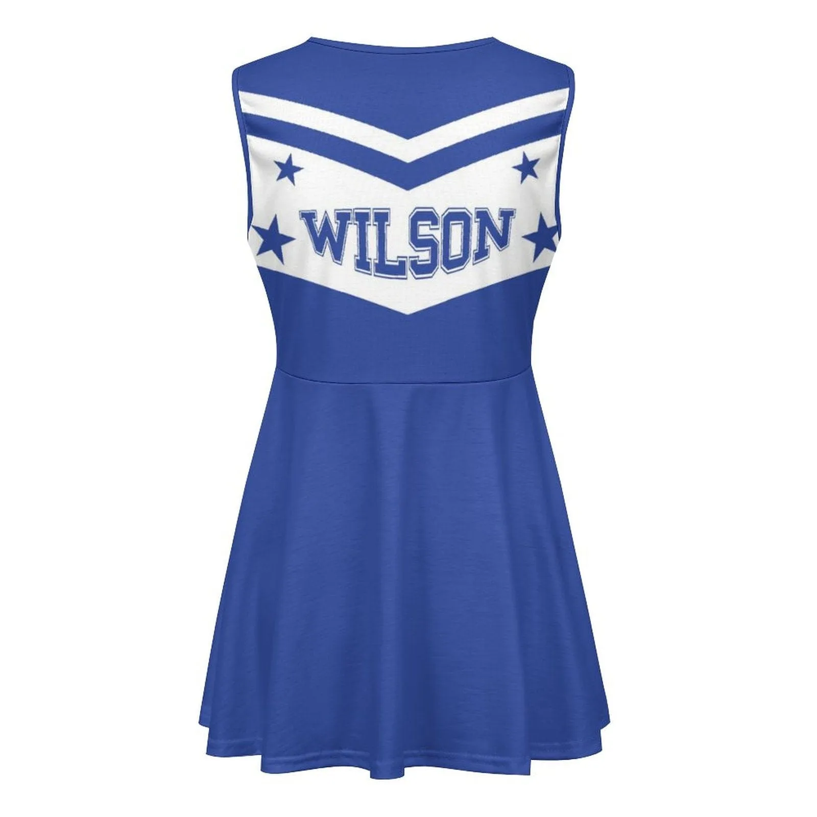 Custom Name Blue Cheerleader Costume Cheerleading Uniform Outfit