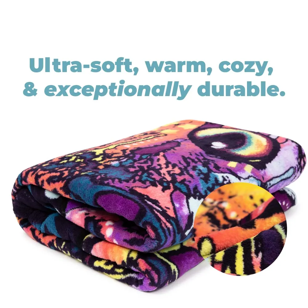 Dean Russo Confident Cat Fleece Throw Blanket