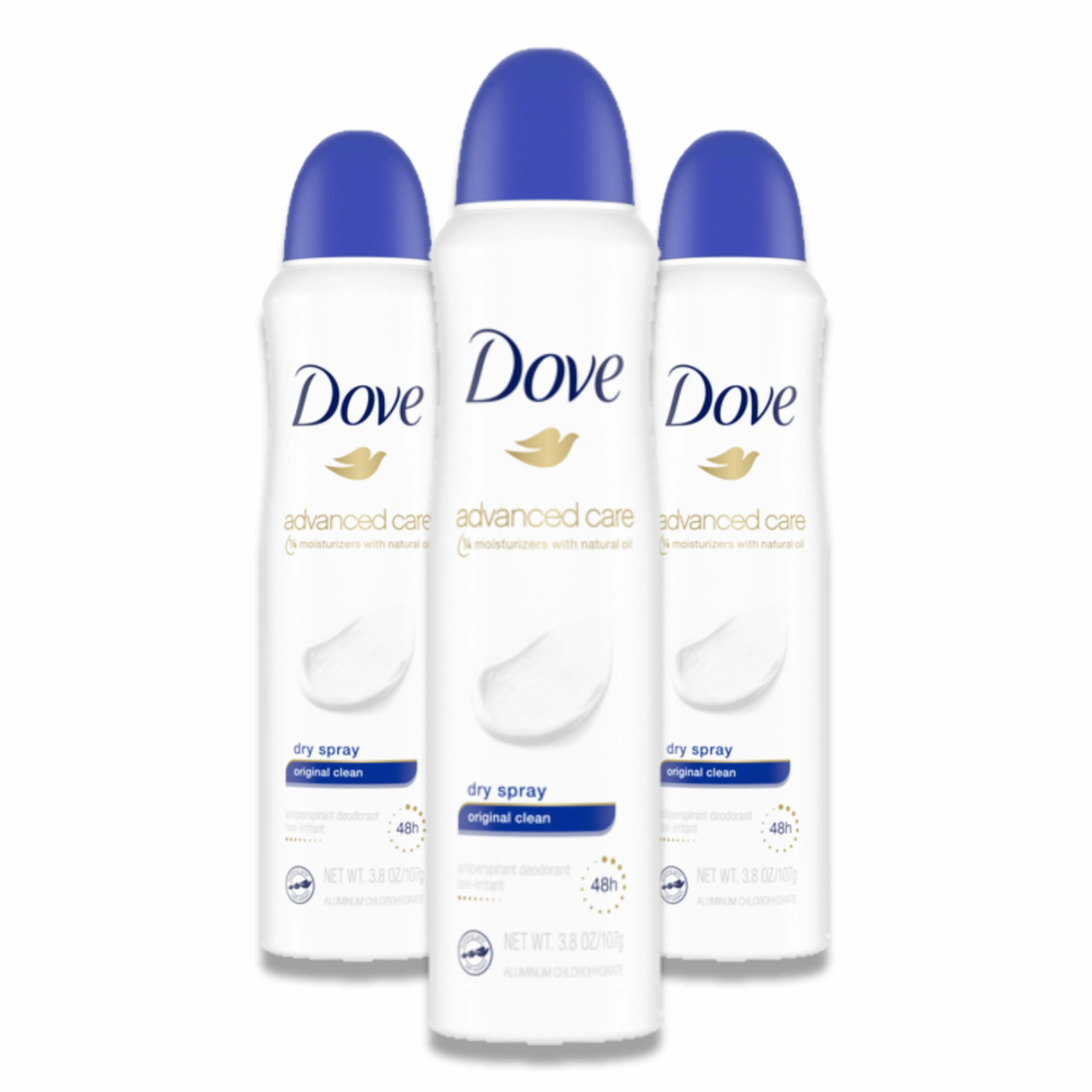 Dove - Advanced Care, Dry Spray Antiperspirant Deodorant, Original Clean - 3.8 Oz - 3 Pack