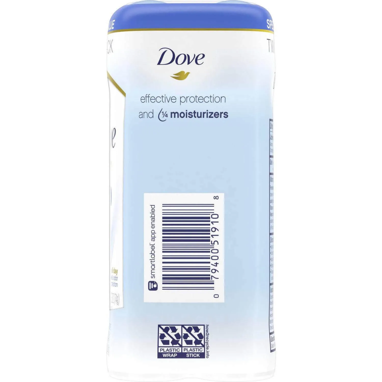 Dove - Invisible Solid Antiperspirant Deodorant Stick, Original Clean, Twin Pack - 2.6 Oz - 6 Pack