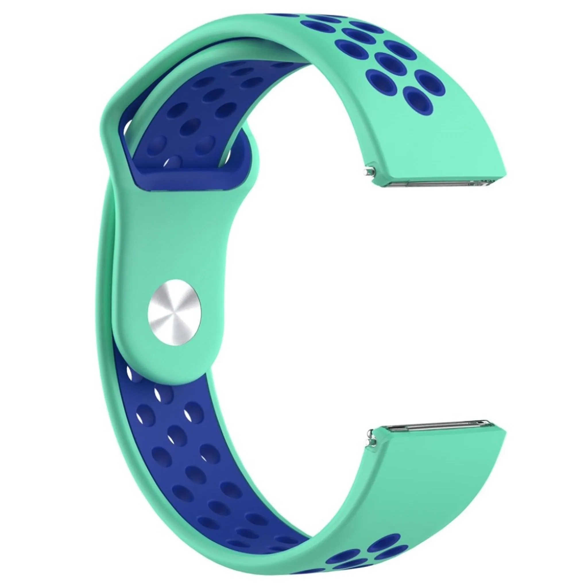 Fitbit Versa two-color breathable watchband replacement - Cyan / Blue