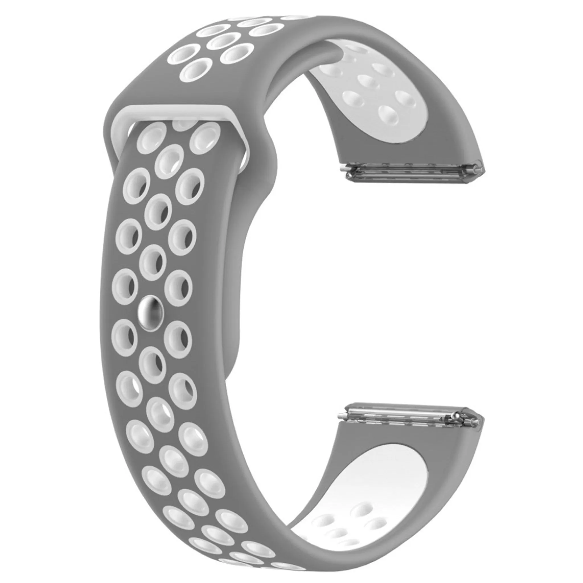 Fitbit Versa two-color breathable watchband replacement - Grey / White