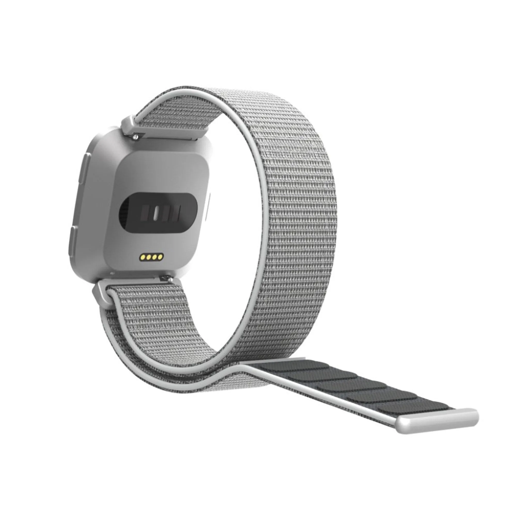 Fitbit Versa velcro closure flexible watchband - Silver