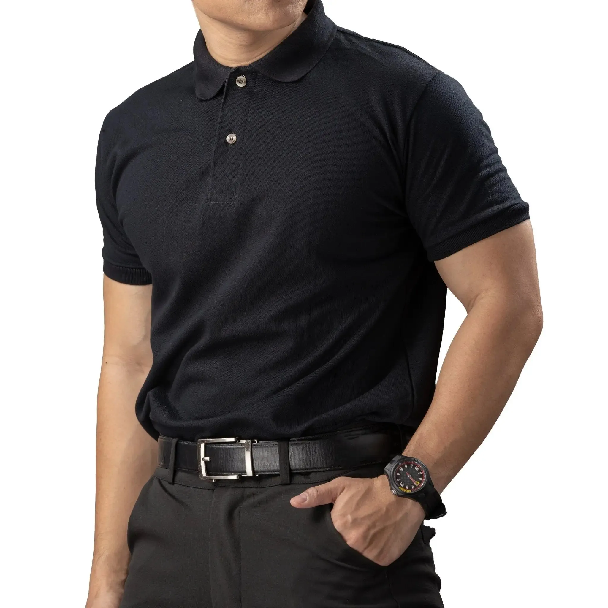 FLEXFIT Series Men's Polo - Black