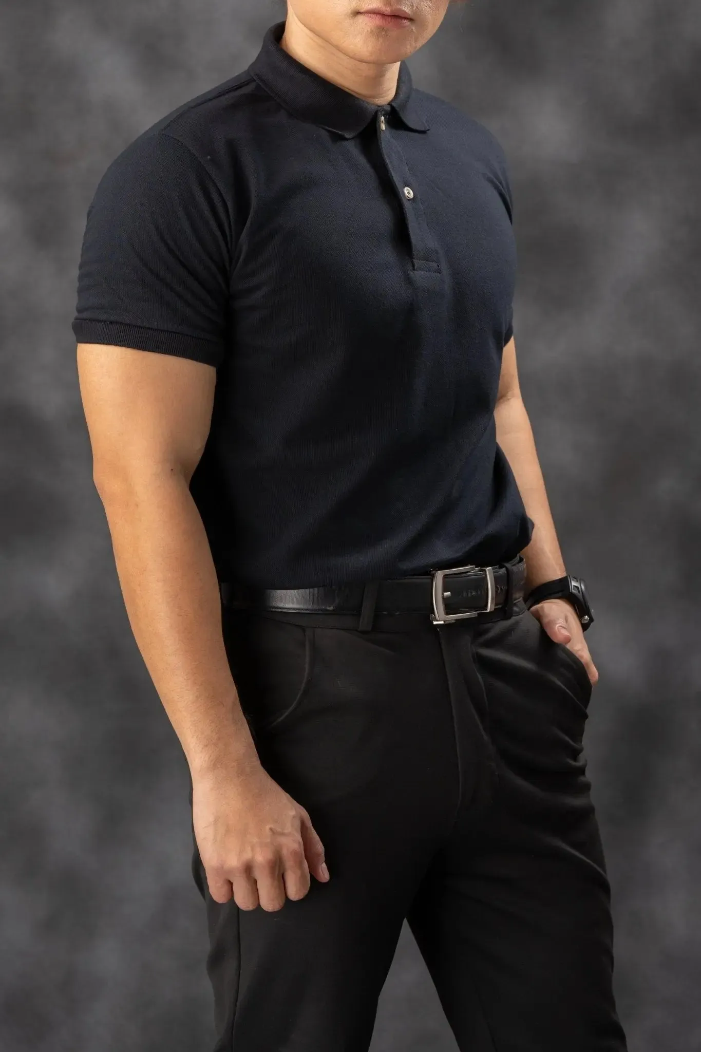 FLEXFIT Series Men's Polo - Black