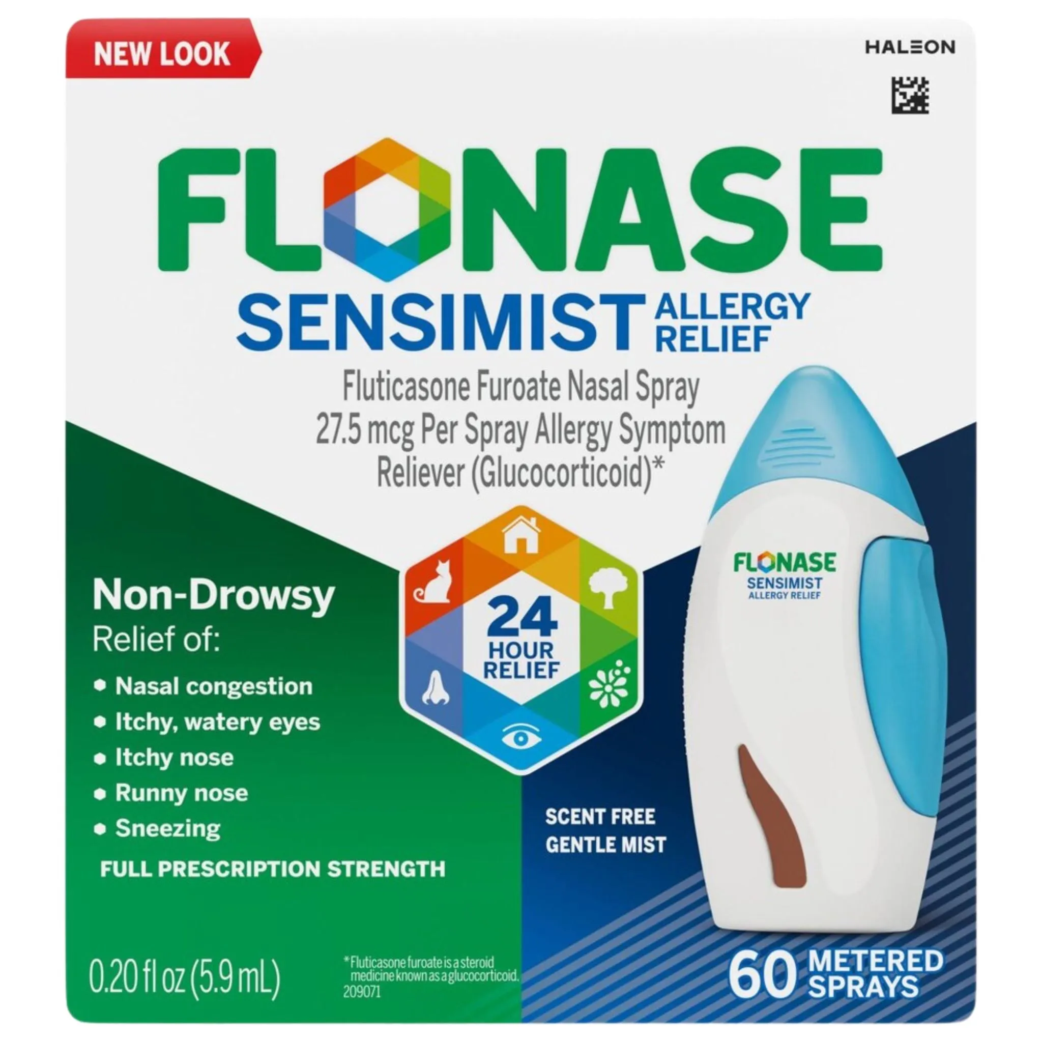 Flonase Sensimist 24HR Allergy Relief Scent Free Nasal Spray 0.34oz