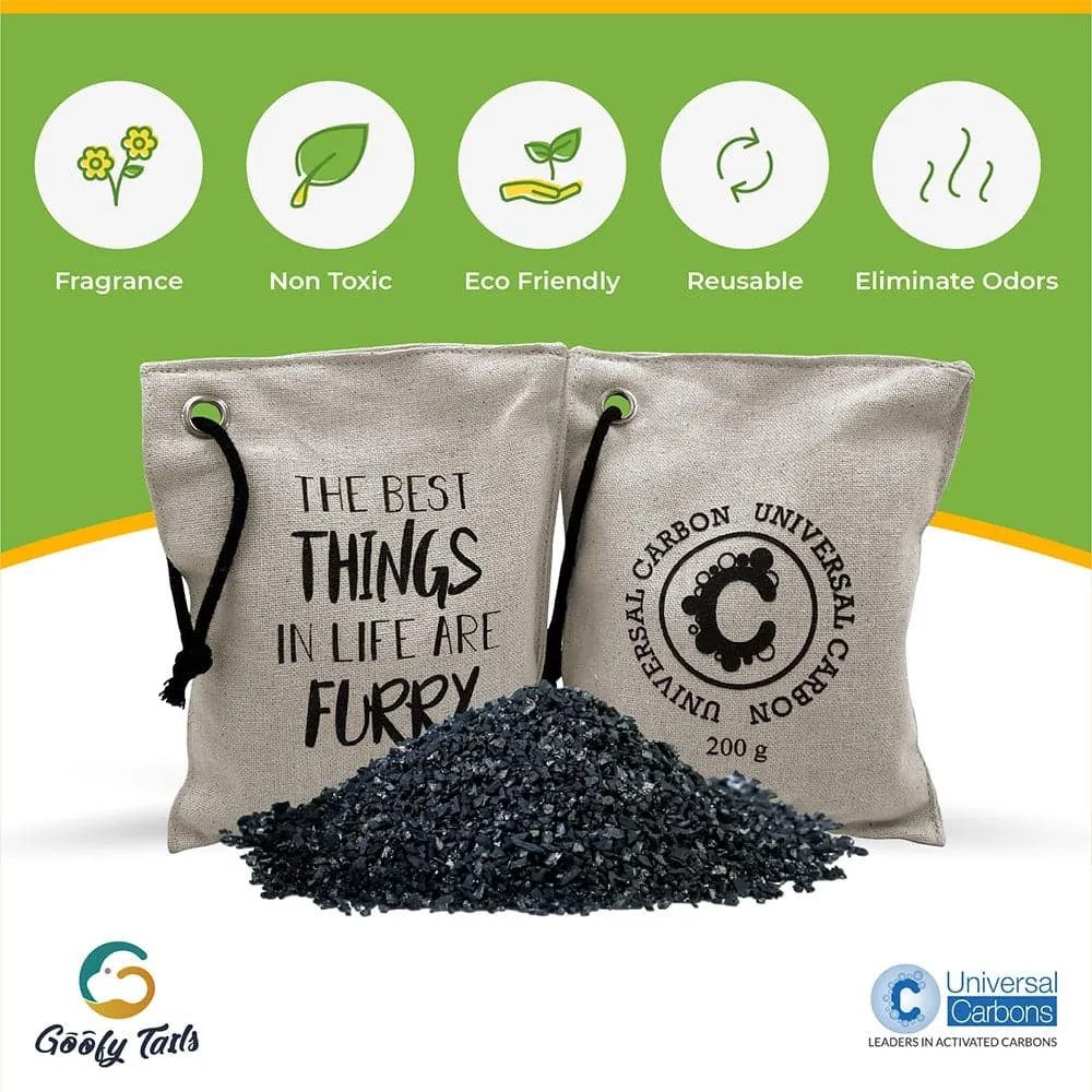 Goofy Tails Activated Charcoal (Ultra Adsorb) Fresheners for Pets and Pet owners | Deodorise - Dehumidify- Freshens