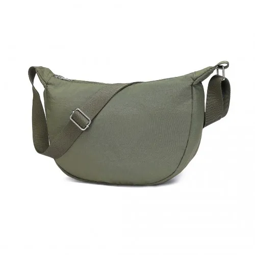 Green Portable Water-resistant Nylon Crossbody Bag with Comfortable Cotton Strap - Trendy & Durable Everyday Bag