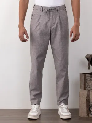 Grey Striped Loose pants