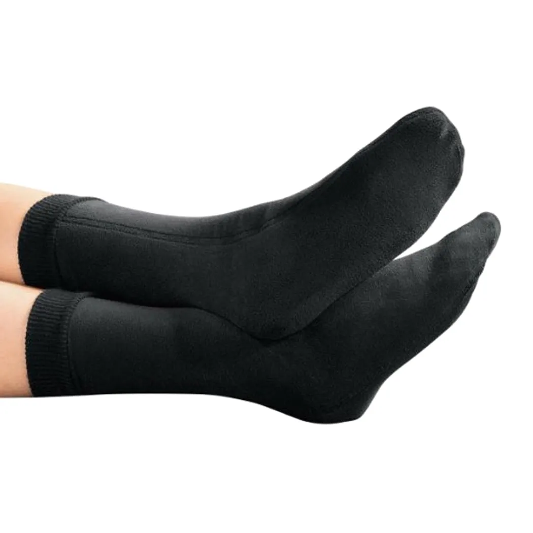 Hot Headz Polarex Fleece Socks - Stylish Black, Large for Winter Warmth