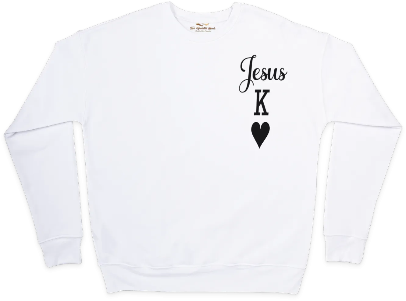 Jesus King of Hearts Sweatshirt - Cozy and Inspirational, Unisex Fit