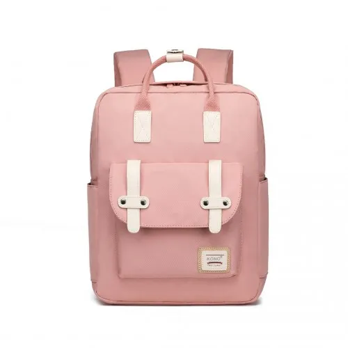 Kono Casual Daypack - Lightweight & Waterproof Pink Backpack - Travel & Daily Use