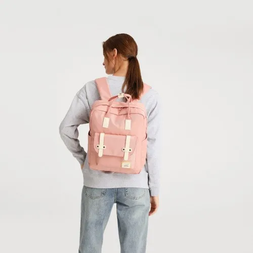 Kono Casual Daypack - Lightweight & Waterproof Pink Backpack - Travel & Daily Use