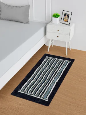 Kuber Industries Runner | Bedside Runner for Bedroom | Runner for Living Room | Micro Border Carpet Runner for Home | Anti Skid Carpet Rug Mat | Kitchen Runner | 22x55 | Gray