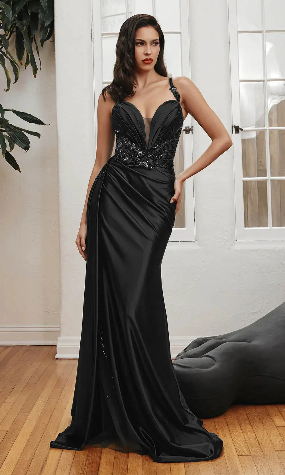 Ladivine - CDS417 - Embellished Fitted Evening Dress