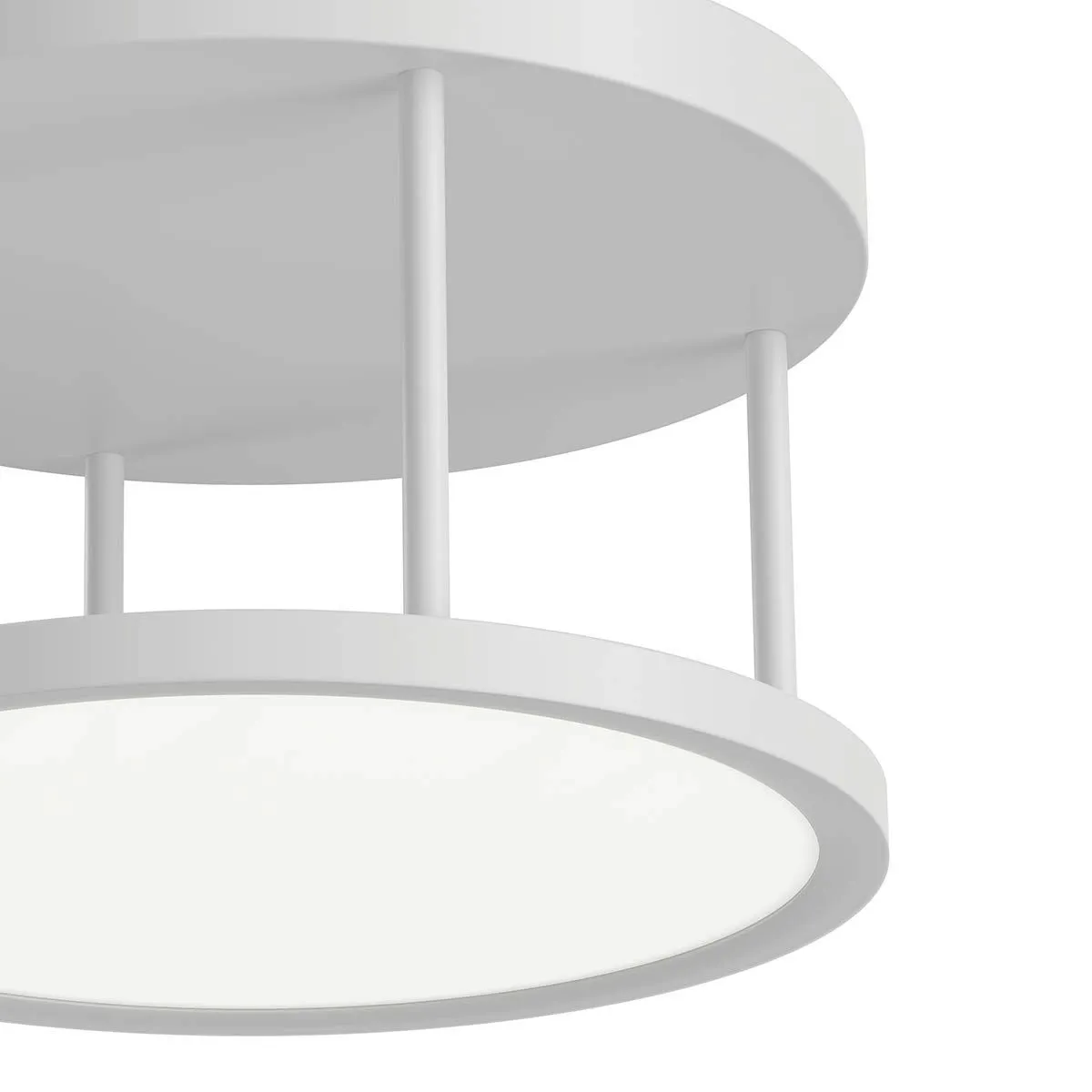 Lavi 15 in. LED Semi flush Mount Light White finish