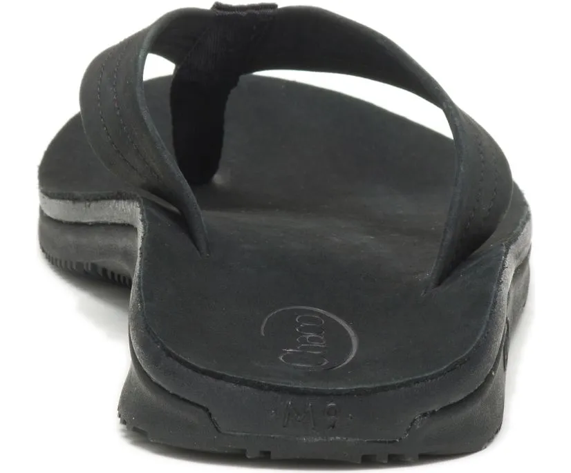 Men's Chaco Classic Leather Flip Color: Black