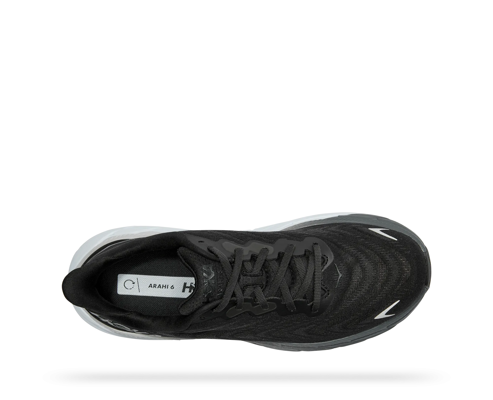 Men's Hoka Arahi 6 Color: Black/White