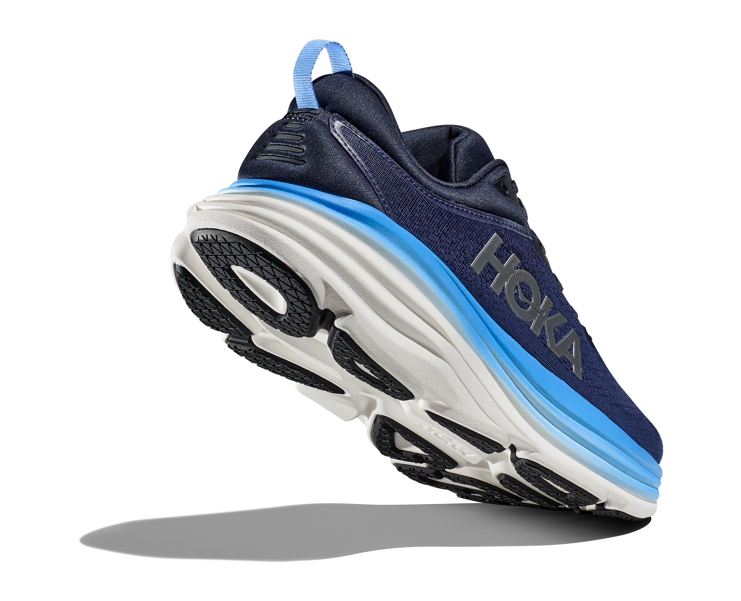 Men's Hoka Bondi 8 Color: Outer Space / All Aboard (WIDE WIDTH)