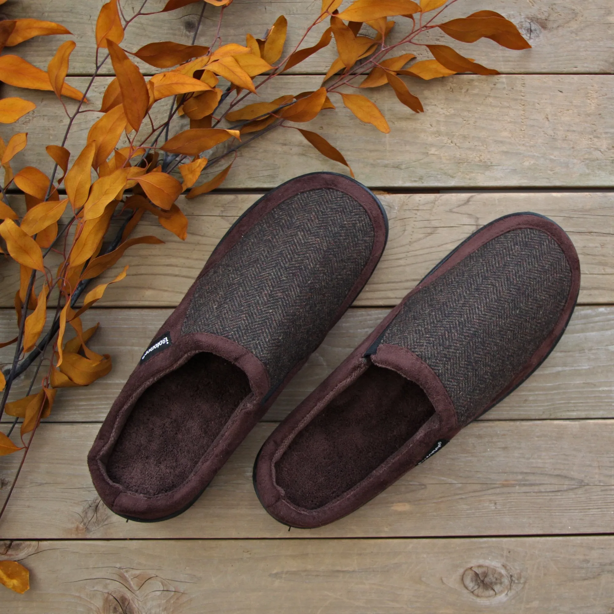 Men’s Logan Microsuede Hoodback Slippers