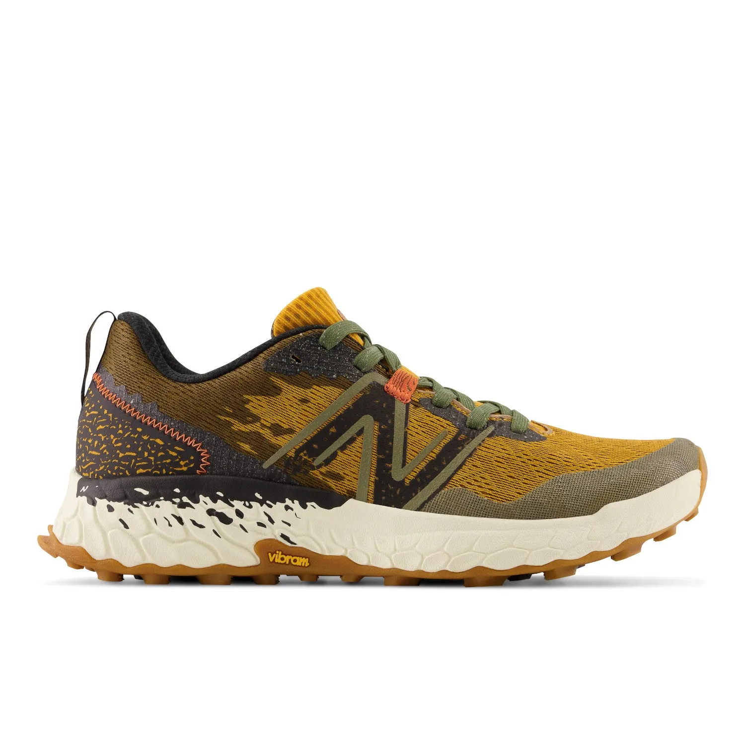 Men's New Balance Fresh Foam X Hierro v7 Color: Golden Hour with Dark Camo & Black