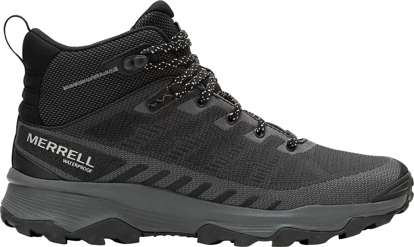 Merrell Speed Eco Mid Waterproof Mens Walking Boots - Black