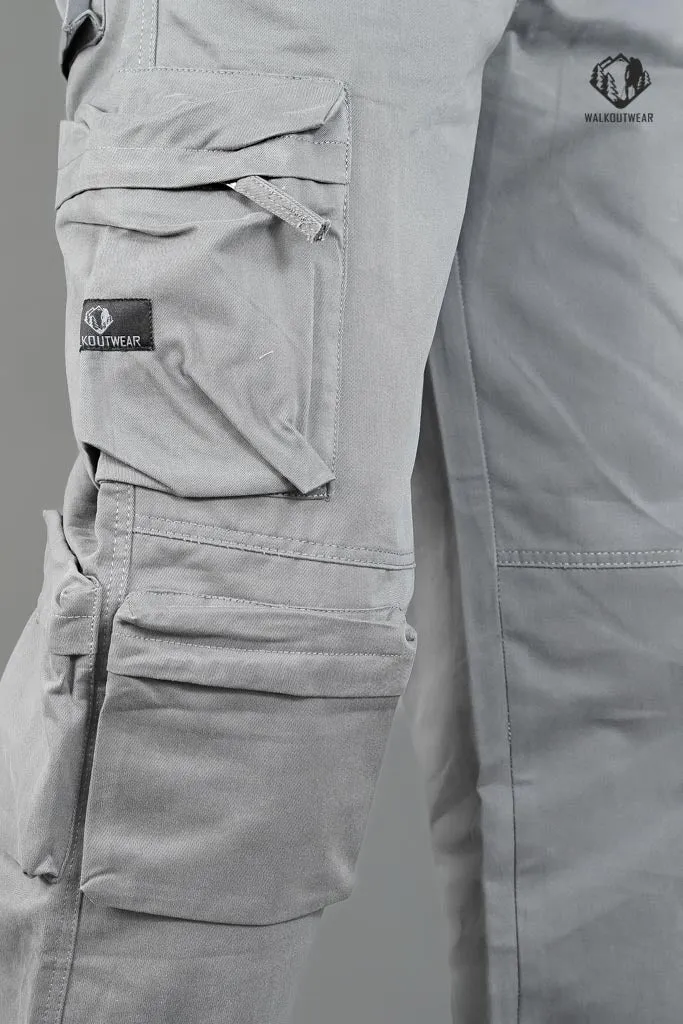 MULTI POCKET- Baggy - Loose Fit Cargo (grey)