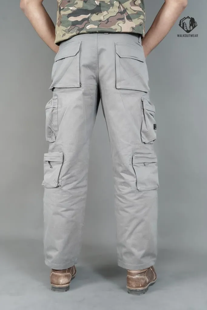 MULTI POCKET- Baggy - Loose Fit Cargo (grey)