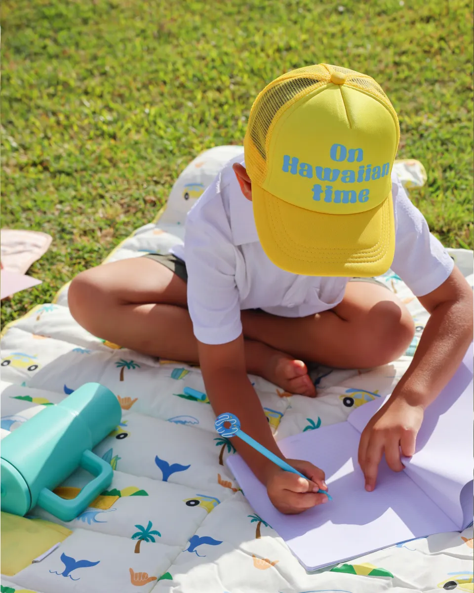 On Hawaiian Time Keiki Trucker Hat