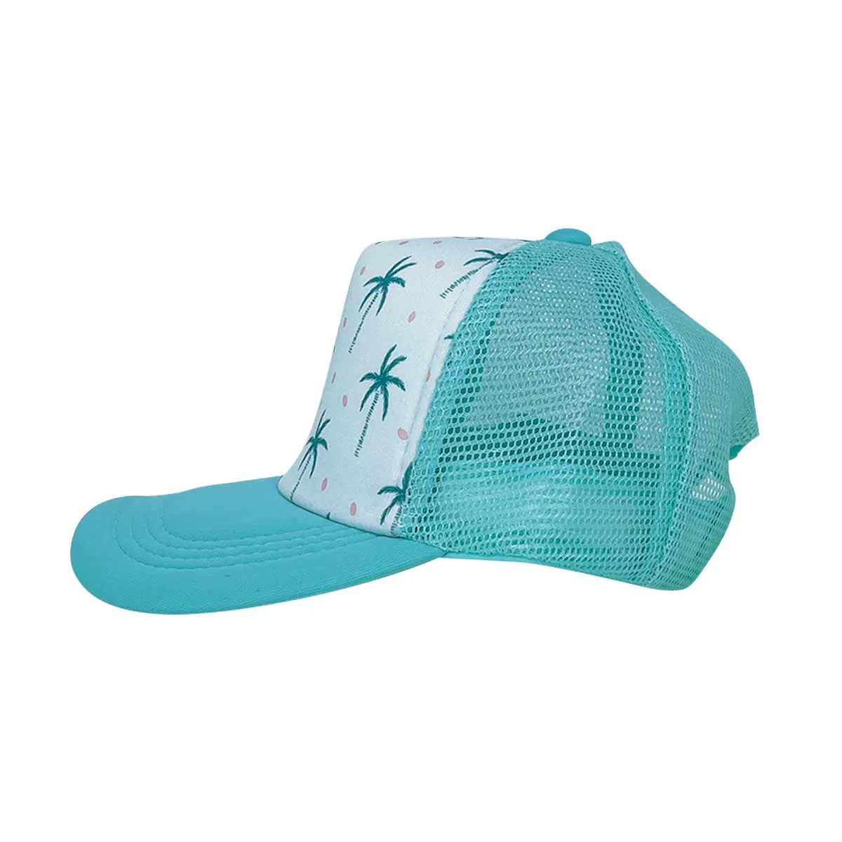 Polka Palm Tree Keiki Trucker Hat