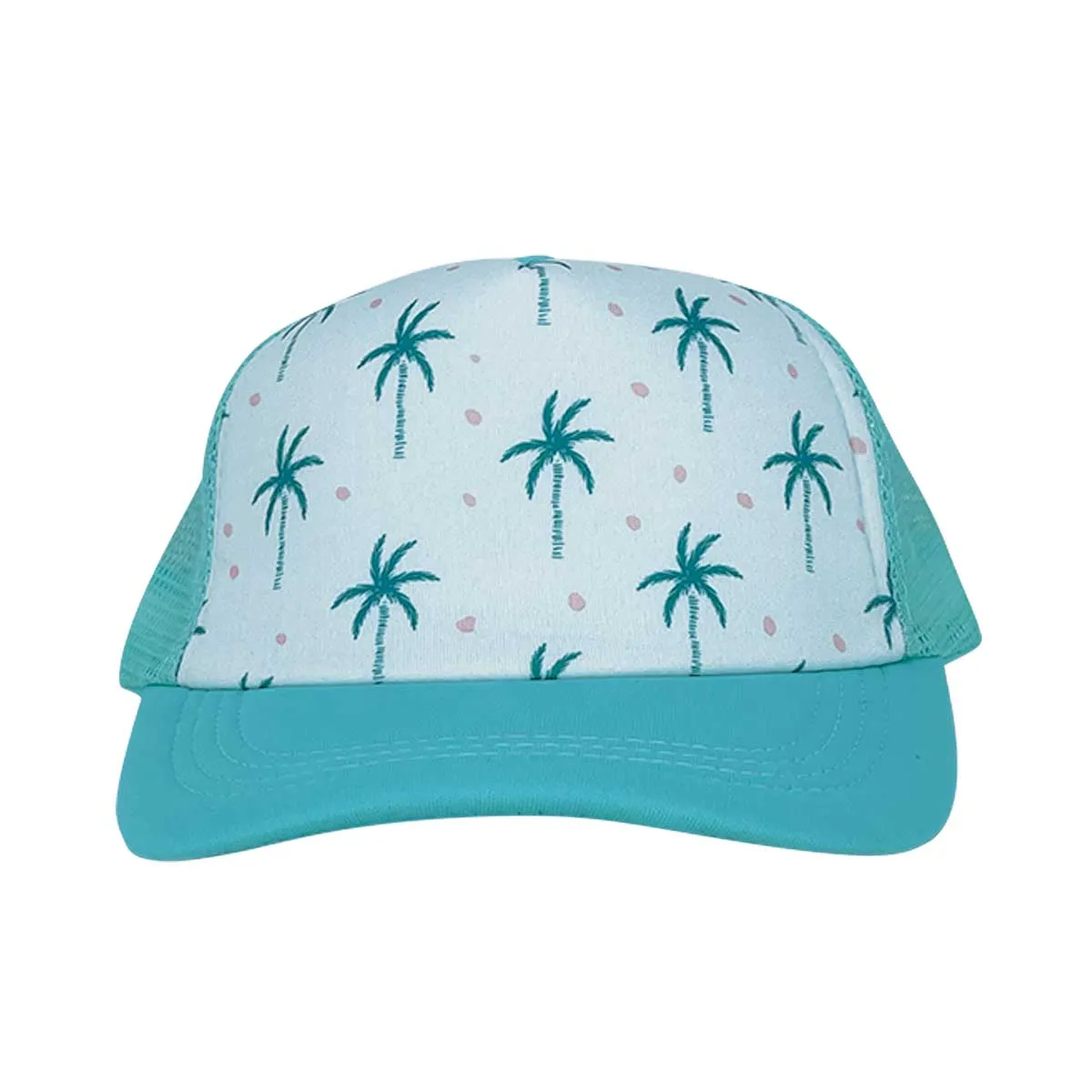 Polka Palm Tree Keiki Trucker Hat