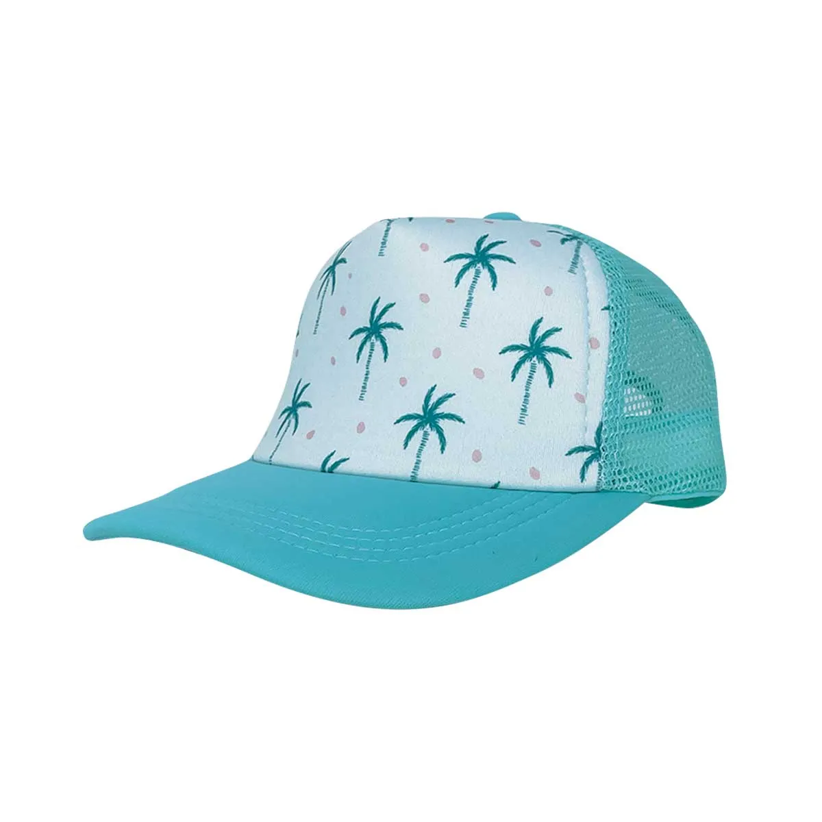 Polka Palm Tree Keiki Trucker Hat