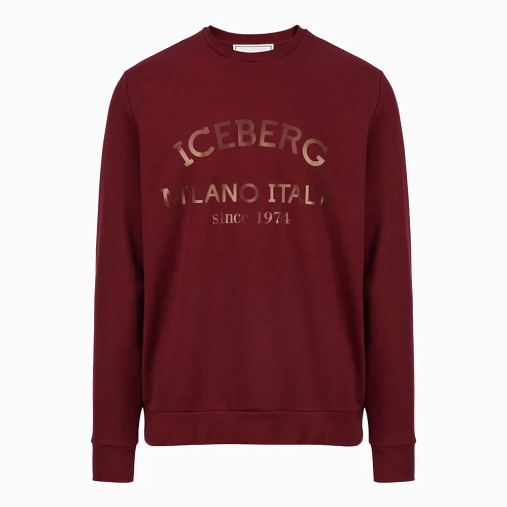 Print Logo Sweat Shirt (Maroon) - I23E05D63174735